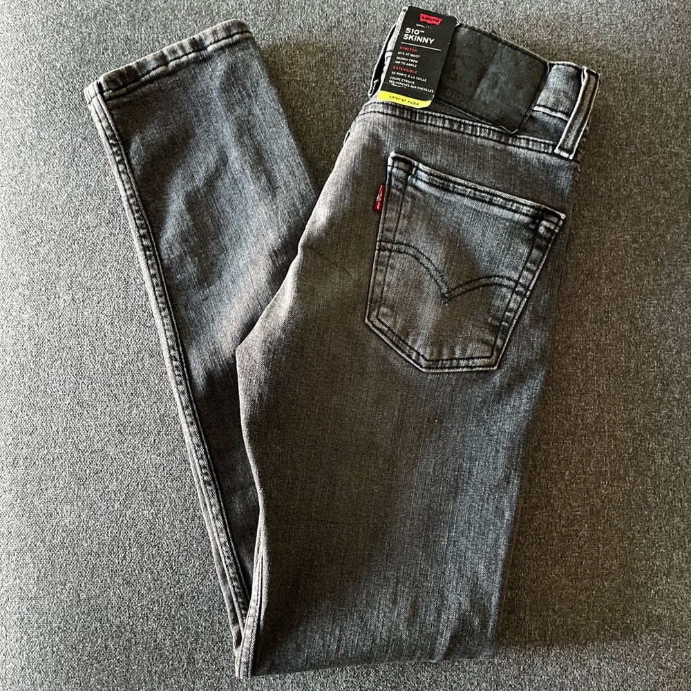 LEVIS Jeans Gray Denim Pants 510 Skinny Fit Stretch Casual